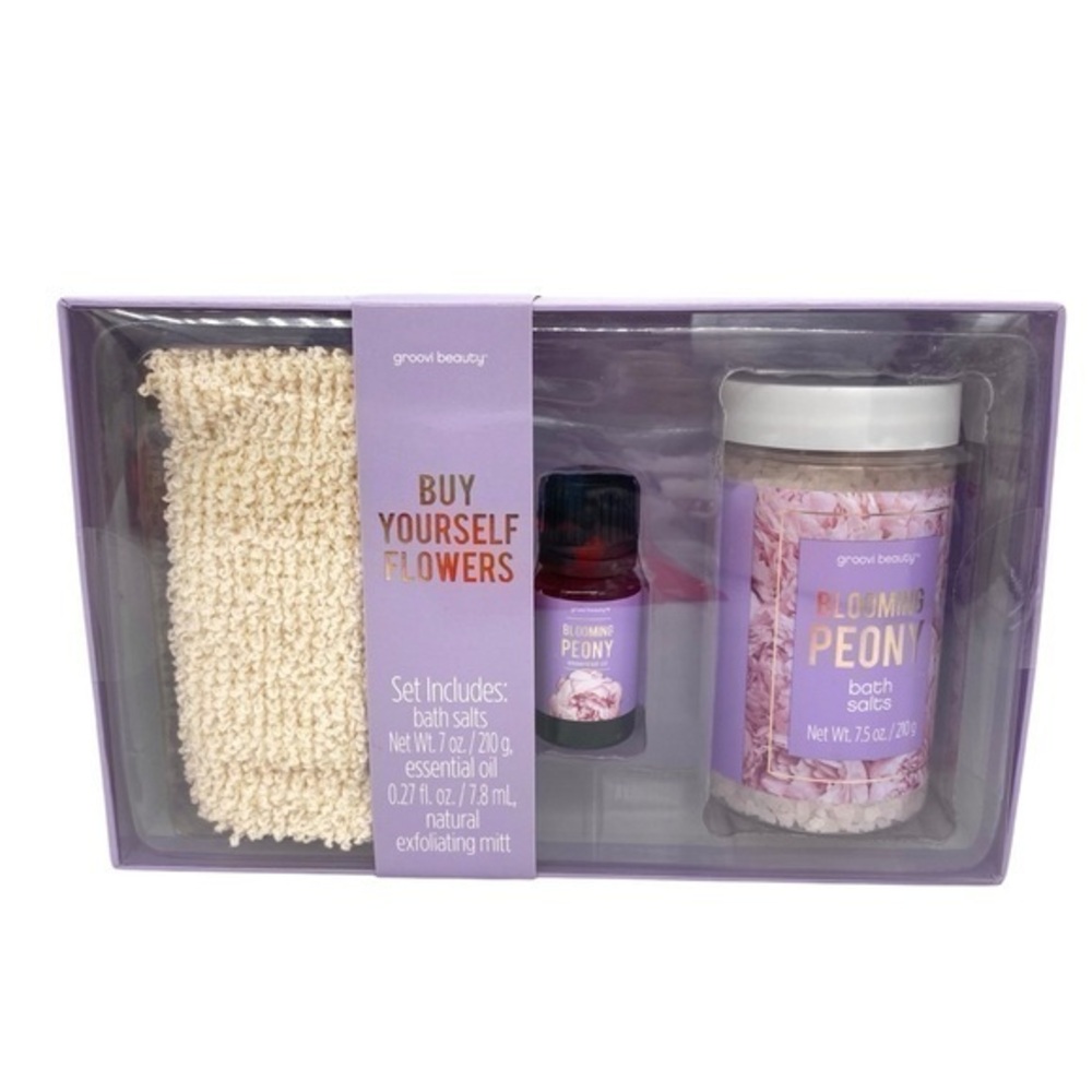 Groovi Beauty Blooming Peony Bath Set